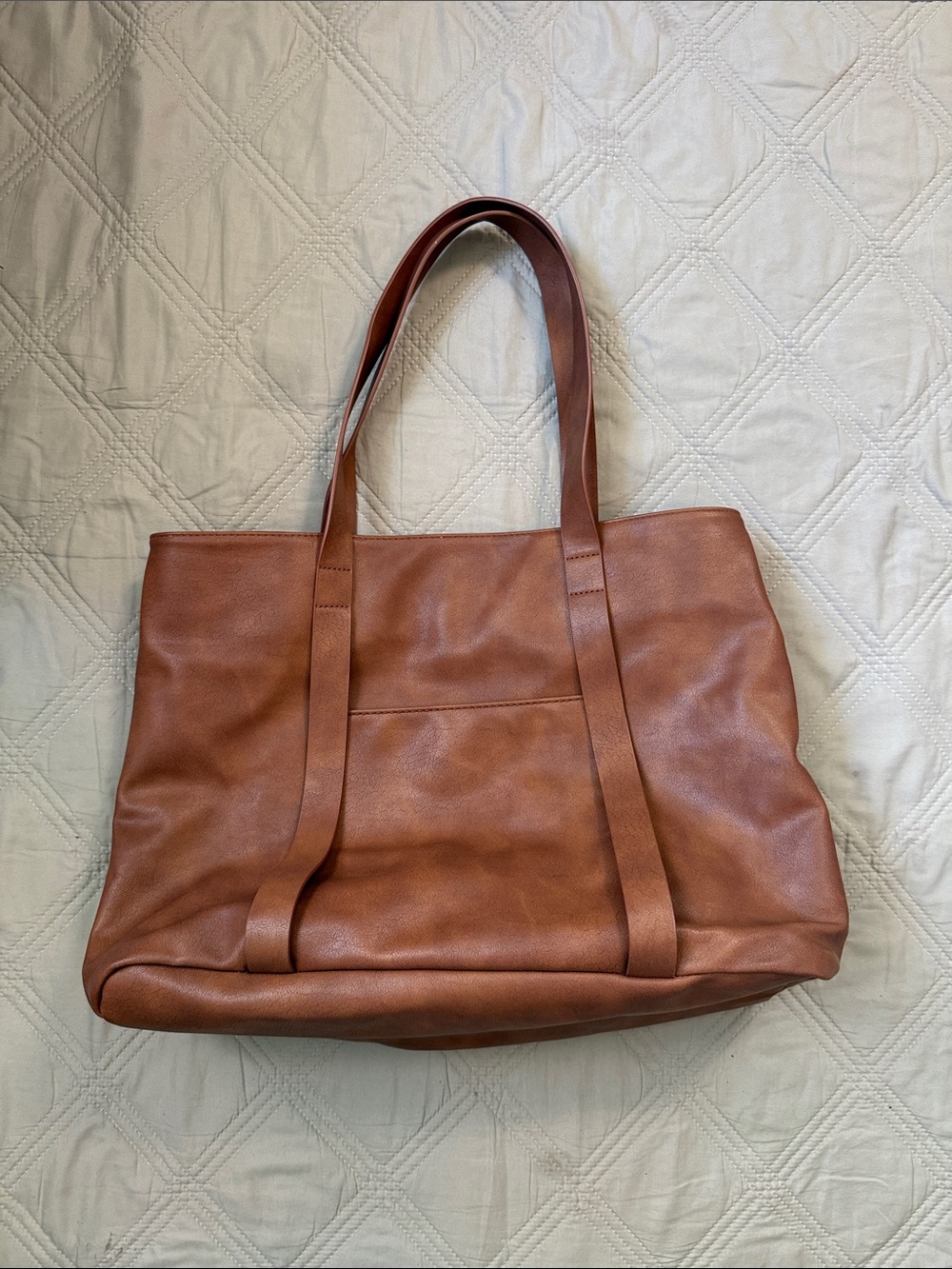 Classic Brown Leather Tote Bag
